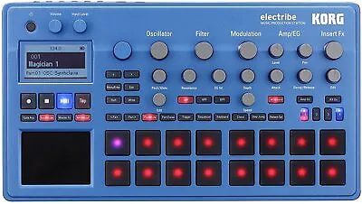 KORG Synthesizer Sequencer Electribe2 BL Electr Live 2 Metallic Blue Dance Music • $301.95