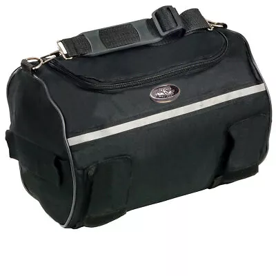 Milwaukee Leather SH608 Medium Black Textile Motorcycle Roll Bag With Reflective • $89.99