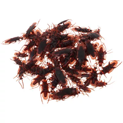 20pcs Fake Roaches Halloween Prank Plastic Realistic Joke Toys-QX • £6.75