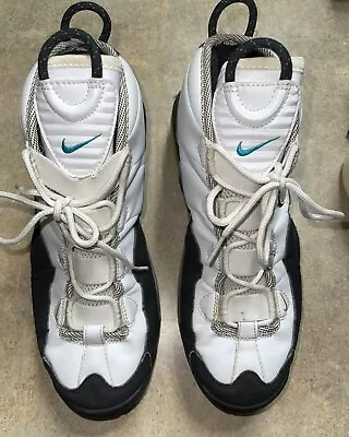 Nike Air Max UpTempo 630201-011 Vintage 1999 US 11.5  Lace Up WhiteBlack&Teal • $49