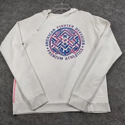 American Fighter Adult Hoodie White Pullover Large Graphic Neck Zip Long Sleeve • $18.88