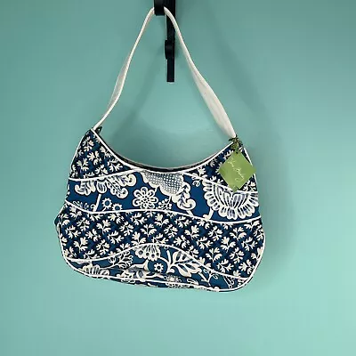 Vera Bradley Blue Lagoon Making Waves Hobo Shoulder Bag Purse Tote Read Desc • $29.95