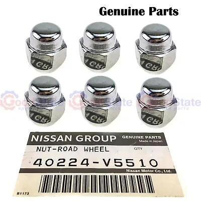 GENUINE Nissan Navara D22 D40M Spn D40T Thi Chrome Alloy Wheel Nut Set X6 • $35.35