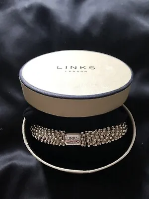 Links Of London Effervescence Star XL Bracelet Sterling Silver  Size M • £199