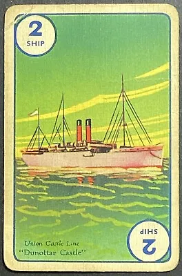 Ship Union Castle Line Dunottar Castle Vintage Single Swap Speed Game Card • $1.95