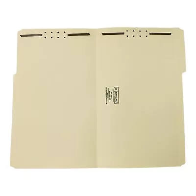 50 Folders Smead Legal Size Manila Fastener Folders 2-Ply Tabs 1/3 Cut Top Tab • $28.99