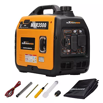 Gas Powered 3500 Watt Portable Inverter Generator Super Quiet 58 DB Home Backup • $695.64