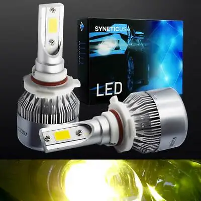 Syneticusa 9005 HB3 LED Yellow 3000K Fog Lamp Conversion Kit Light Bulbs • $19.99