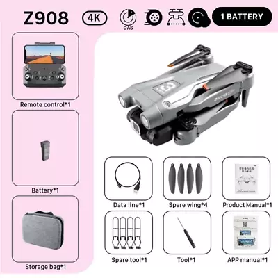 MINI Z908Pro Max Drone 4K ESC Professional WIFI FPV Dron Obstacle Avoidance Brus • $62.27