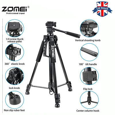 £16.69 • Buy UK ZOMEI Q1200 Monopod Lightweight Aluminum Alloy Tripod For DSLR Camera Video