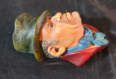 $10 • Buy Vintage Bosson Chalkware Hanging Head - Bill Sykes - 1964 - Dickens Series