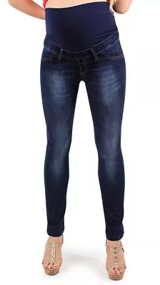 MAMAJEANS - Milano Denim Maternity Jeans Made In Italy (26 X 28 Dark Blue) • $47.99
