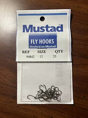 Mustad Fly Tying Hooks 94842 #12 Qty. 25 • $5.75