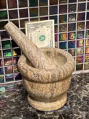 VNTG 8 Oz. Mortar And Pestle Granite Set From Dentist Kitchen Grinder 3 1/2 Lbs. • $49.95