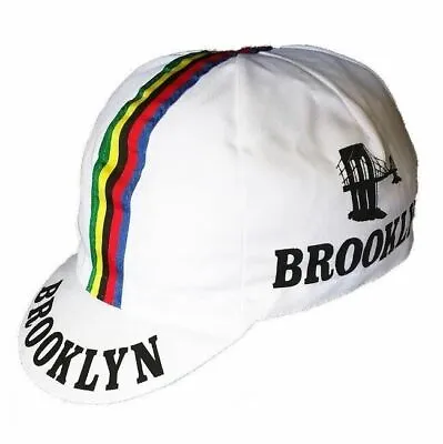 $14.99 • Buy BROOKLYN WORLD CHAMPION RETRO VINTAGE MADE ITALY CYCLING TEAM BIKE HAT CAP White