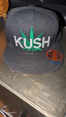 KUSH Marijuanna Leaf Hat Cap Snapback Leaf All Over Print Mary Jane Hard To Find • $17.88