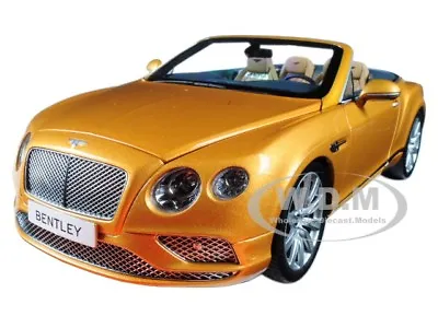 2016 Bentley Continental Gt Convertible Sunburst Gold 1/18 By Paragon 98232 • $169.99