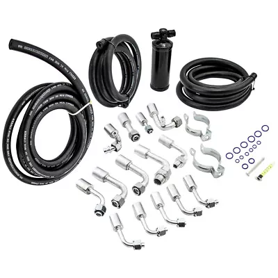 AC Air Conditioning Hose Kit O-Ring Fittings Drier Extended Length A/C Hose Kit • $113