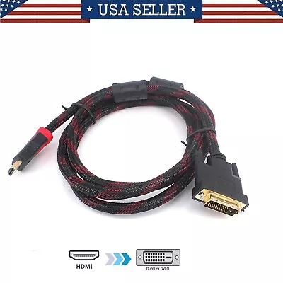 Fast HDMI To DVI Adapter Cable 4K 1080P HD Computer PC Laptop To TV LCD Monitor • $8.20