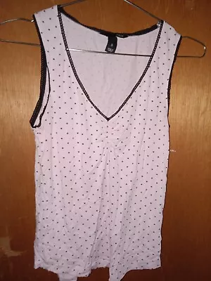 H&m Pink And Black Polka Dot Pajama Top • $6.99