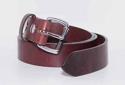 Men's Genuine Buffalo FULL GRAIN Leather Belts 1 1/2  Width Handmade By Amish • $35.99