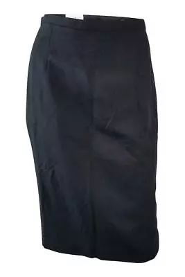 LOUIS FERAUD Vintage Black Cotton Pencil Skirt (F36 | D34 | UK8) • £47.42