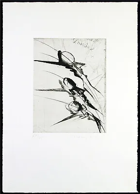 £173.49 • Buy 1985 Untitled. Aquatinta Etching Schang HUTTER (1934-2021 SUI) Autographed