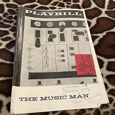 ROBERT PRESTON BARBARA COOK 1957 NYE Playbill THE MUSIC MAN Majestic Theater! • $19.99