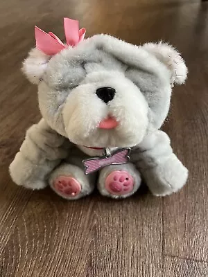 Little Live Pets Bella My Kissing Puppy! Moose Toys  Gray Bulldog Retired! Works • $9.99