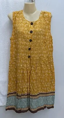 Rabbit Yellow Sleeveless Dress Size 18 • $10