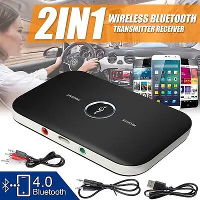 £6.27 • Buy Bluetooth Wireless Audio Transmitter Receiver HiFi Music Adapter AUX RCA 2 In 1
