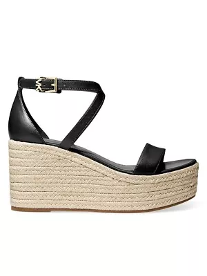 MICHAEL Michael Kors SERENA WEDGE ESPADRILLE Sandals- Black * • $40