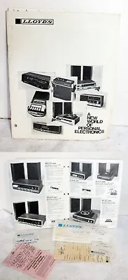 $99.99 • Buy Vintage Lloyd's Electronics Sales Brochure Catalog ~ Stereos Radios Etc. 1970's