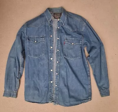 Mens Clothing Shirts Casual Vintage Levi Denim Shirt Red Tab 1980s M • £20