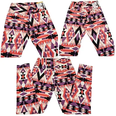 No Boundaries Sueded Crossover Waist Aztec Print Ankle Length Leggings NWT • $6.95