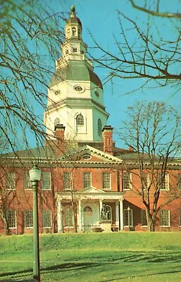 Postcard MD Annapolis Maryland State House Unposted Chrome Vintage PC H8721 • $4