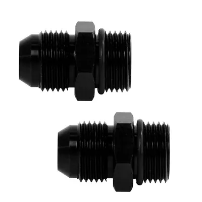 LokoCar 12AN Flare To AN8 ORB Male O-Ring Fitting Adapter Black 2Pcs • $10.99