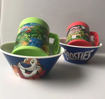 £5.99 • Buy Two Kellogg’s Coco Pops Puzzle Mugs & Two Frosties Cereal Bowls Bundle Plastic