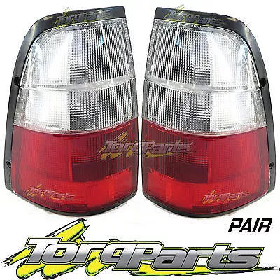 Taillights Pair Suit Holden Rodeo Tf 97-03 Clear & Red Taillamps Tail Light Lamp • $92