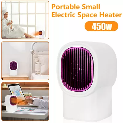 $13.97 • Buy 450W Mini Electric Heater Home Office Space Heating Portable Desktop Hot Fan