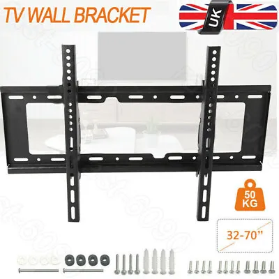 Tv Wall Bracket Mount Slim For 32 40 42 50 60 65 70 Inch Flat Lcd Led Plasma • £9.99