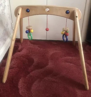 Wooden Babies Gym USEDThree Sets Of Swinging ItemsGood To Fair Condition. • £17.99