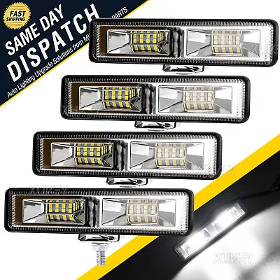 $24.99 • Buy 4x 6inch LED Work Light Bar Flood Beam Reverse Lamp Driving Offroad 4x4 4WD SUV