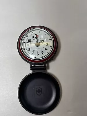 Swiss Army Victorinox Dual Time Travel Alarm Clock Pocket Watch Vintage Limited • $70