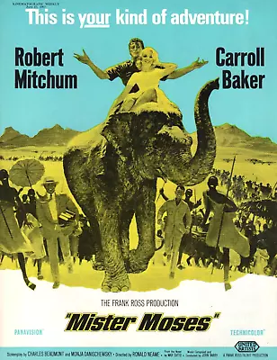 Original Kine Weekly Advert Mister Moses 1965 Robert Mitchum Carroll Baker • £4