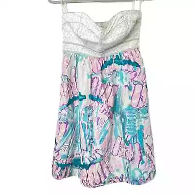 Kimchi Blue Urban Outfitters Watercolor Print Strapless Dress Beach NWT Size 2  • $15