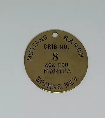 Brass Mustang Ranch Crib 8 Martha Hooker Prostitute Brothel Tag Sparks Nevada  • $19.50