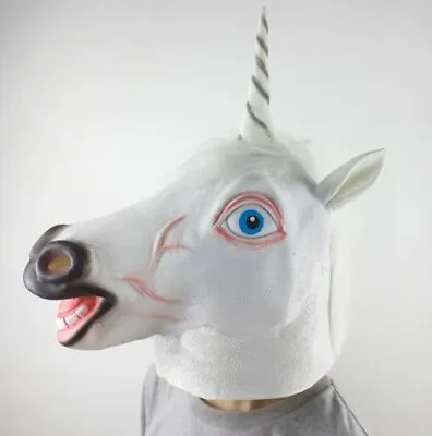 Rubber Horse Head Mask Panto Fancy Party Cosplay Halloween Adult Costume Uk • £5.99
