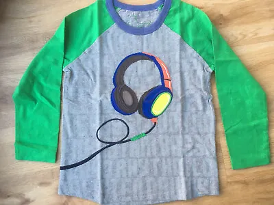 Mini Boden Boys Applique Headphones Long Sleeve Top Shirt Age 5-6 Years New. • £8.99