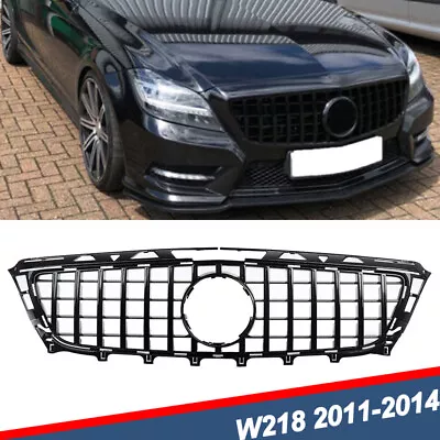 Gloss Black GTR Front Upper Grille For Benz W218 CLS350 CLS500 CLS550 2011-2014 • $185.99